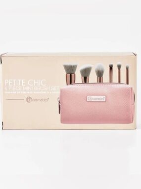 BH Cosmetics Petite Chic 6-Piece Mini Brush Set in Pink and Rose Gold